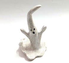 Art Pottery Ghost Figurine Artist Signed Halloween Decor 4.5&quot; - £16.08 GBP