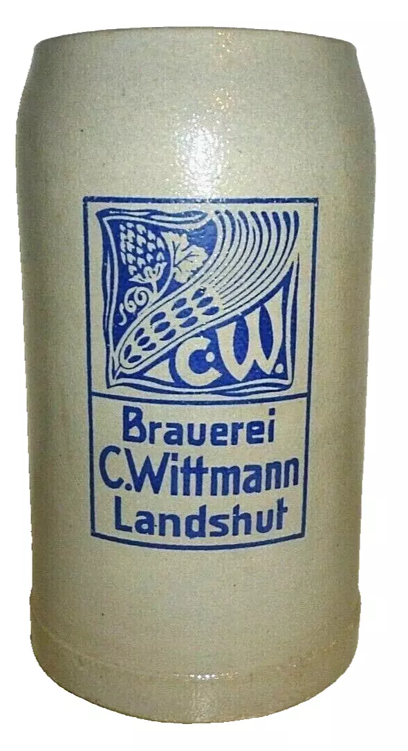 1950/60s Brauerei Wittmann Landshut 1L Masskrug German Beer Stein - £19.75 GBP