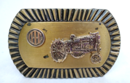International Harvester Co Farmall Tractor IH IHC Brass Belt Buckle Old ... - $942.11 MXN