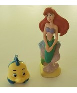 Disney 3.5 &quot; Ariel Cake Topper With Flounder - £7.46 GBP