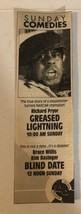 Greased Lightning Print Ad Advertisement Richard Pryor Tpa14 - £4.66 GBP