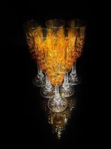 Faberge  Odessa Yellow Gold  Colored Crystal Champagne Flutes  NIB image 5