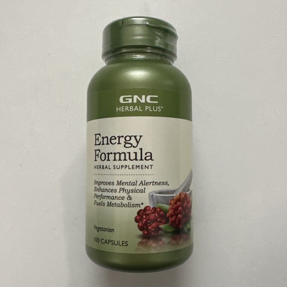 Primary image for (1) GNC Herbal Plus Energy Formula 100 Capsules Exp. 12/25