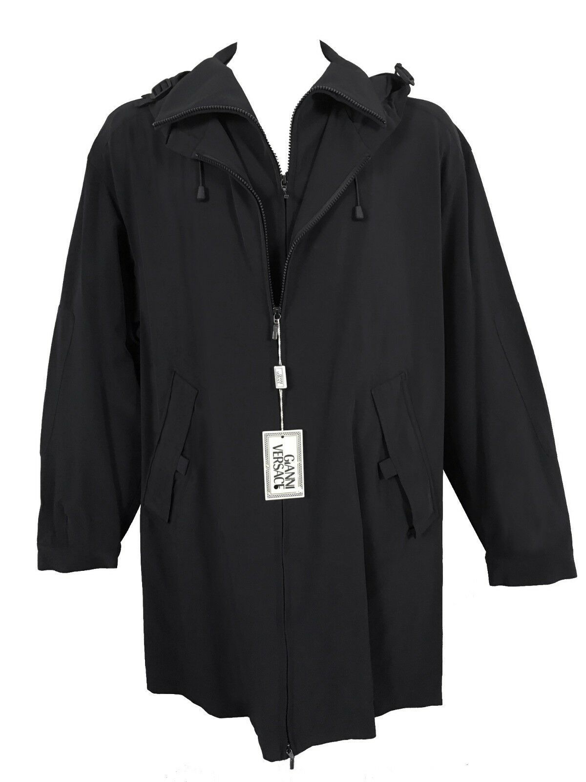 NEW Vintage 90'S Gianni Versace Hooded Overcoat!  e 56  Approx XXL  *VERY ROOMY* - $1,099.99