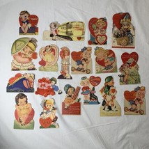 Vtg 1940s Valentine Cards Lot (18) Die Cut Girls WWII Era Scooter Roller... - $48.50