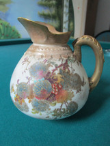 Antique Royal Doulton Pitcher Creamer Floral 6 X 4 1/2&quot; Original - £114.74 GBP