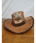 Little Daydreamers Cowboy Hat Brown Sheriff Hat Kids Size Dress Up Hallo... - $12.16