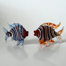 New Colors! Murano Glass, Handcrafted Mini Lovely Fish Figurine Set, Gla... - $27.96