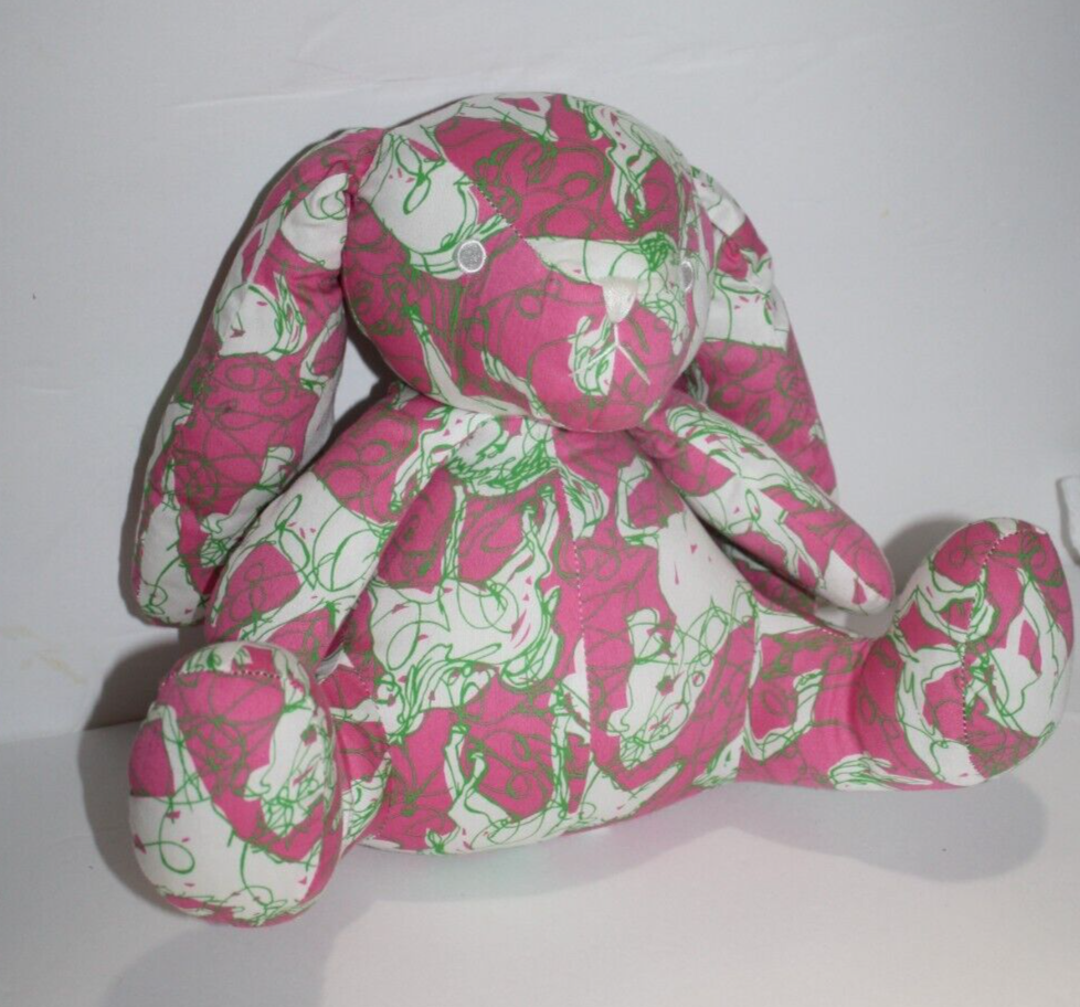 Lilly Pulitzer Hot to Trot Horse Pink Easter Bunny Rabbit 11" Plush Stuffed GWP - $130.62