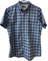 GH Bass For Hard Service Button Up Shirt Mens Size Large Blue Plaid Shirt - $13.31