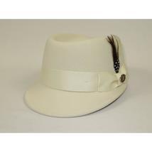 Men's LEGIONNAIRE Codet Cap Wool Felt Hat Telescope Crown LG101 Ivory image 2