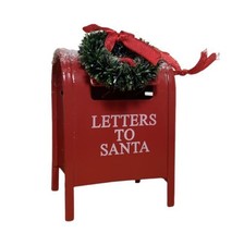 Kurt Adler NWT Letters to Santa Red Mailbox with Sisal Wreath Ornament Mailman - £9.45 GBP