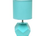 Simple Designs LT2065-BLU Round Prism Mini Table Lamp with Matching Fabr... - £16.81 GBP