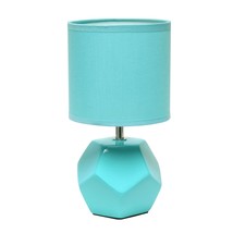 Simple Designs LT2065-BLU Round Prism Mini Table Lamp with Matching Fabric Shade - £16.75 GBP