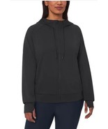 Mondetta Womens Hoodie Black Full-Zip Pockets Thumbholes Moisture Wicking - $726.17 MXN