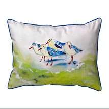 Betsy Drake Green Sanderlings Extra Large 20 X 24 Indoor Outdoor Pillow - £55.38 GBP