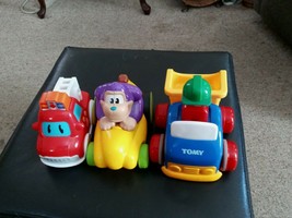 3 Toy Cars a push and go,a Mattel car,and a fire engine - £6.76 GBP