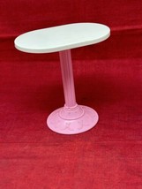 Barbie Doll House Pink Podium Stand 5&quot; Table Furniture VTG 1990 Arco Acc... - £9.25 GBP