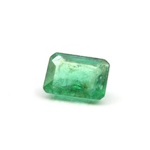 0.80Ct Natural Green Emerald (Panna) Rectangle Cut Gemstone - £13.45 GBP