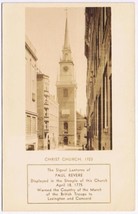 Postcard Christ Church 1723 Paul Revere Boston Massachusetts - £3.81 GBP