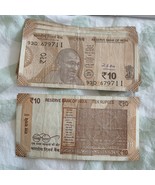 India 2018-24 10 Rupees Sml Banknote - Sec Thread - Authentic CIRC or Bt... - $3.99