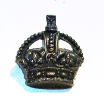 WWII British Army Bronze King&#39;s Crown Pip 1 Inch in Size Lugs - $7.95