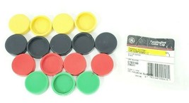 LOT OF 16 GENERAL ELECTRIC CR104PXM01 PUSHBUTTON CAPS RED, YELLOW, GREEN... - £22.34 GBP