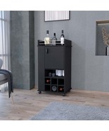 Allandale Black Bar Cart: Wine Rack &amp; Casters - €175,59 EUR