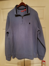 IZOD Men&#39;s Size Medium Colony Blue Sueded Fleece Shirt (NEW) - £23.22 GBP