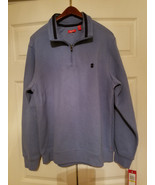 IZOD Men&#39;s Size Medium Colony Blue Sueded Fleece Shirt (NEW) - £23.67 GBP