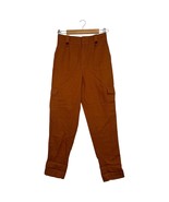 Gap Reissue Cargo Pants Womens 6 Linen Brown Rust Utility Pockets Straig... - $69.45 CAD