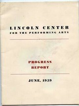 Lincoln Center Performing Arts Progress Report June 1959 John D Rockefel... - £159.21 GBP