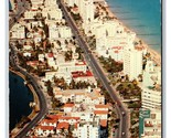 Antenna Vista Hotel Fila Miami Spiaggia Florida Fl Unp Cromo Cartolina W6 - £3.51 GBP