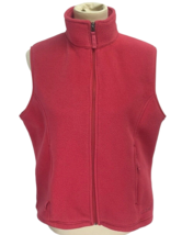 L.L. Bean Women’s Fleece Zip Up Vest Soft Polartec Raspberry Pink Size M... - £16.16 GBP