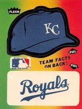 1983 Fleer Sticker Team Hats &amp; Logo Kansas City Royals ⚾ - £0.69 GBP