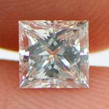 Princess Cut Diamond White 0.44 Carat D SI1 Loose Certified Enhanced Natural - £395.68 GBP