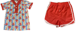 Sailboat Pajama Set Boys Size 8 Red New Haven Short Sleeve Sport Shorts ... - £11.63 GBP