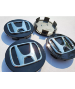 Black HONDA Set Of 4 Wheel Center Caps 69MM - $15.99