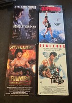 Sylvester Stallone Movie VHS Lot  Rambo Over the Top Cliffhanger Demolit... - $24.20