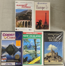 Travel Videos New Zealand Australia Switzerland Europe France VHS X5 Gla... - $19.79