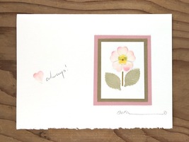 Blush Always Flower in &quot;Frame&quot; No.2 Greeting ​Card - $7.00