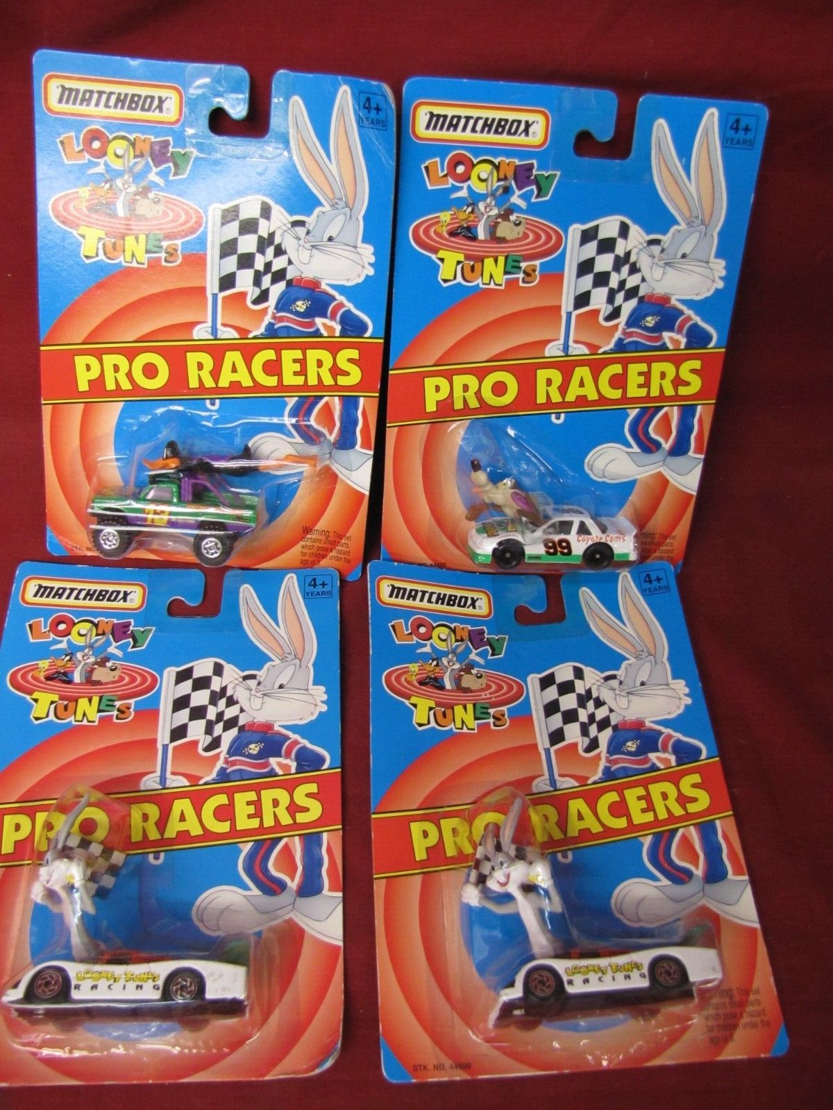 Matchbook Racers Characters Matchbox Pro Racers Looney Tunes Road Runner Bugs Bunny Daffy Duck Wile ...