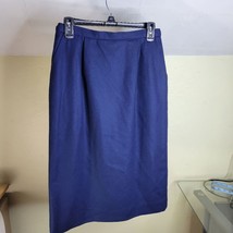 Womans Pendleton Navy Blue Lined 100% Virgin Wool Skirt Size 8 - $24.03