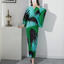 2023 Women Dress Pleated Loose Long Sleeve For Female Elegant Dresses Spring Sum - £101.21 GBP