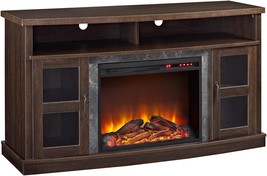 Ameriwood Home Barrow Creek Fireplace Console With Glass Doors For Tvs Up To - £359.95 GBP