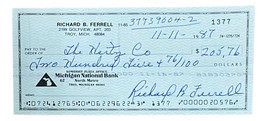 Rick Ferrell Boston Red Sox Signed  Bank Check #1377 BAS - £53.80 GBP