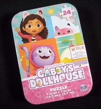Gabby&#39;s Dollhouse mini puzzle in collector tin 24 pcs New Sealed - $4.00