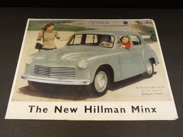 The New Hillman Minx Sales Brochure 1949 1950  - £52.88 GBP