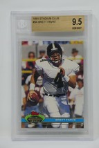 Authenticity Guarantee 
1991 Stadium Club #94 Brett Favre Rookie PackersBecke... - £319.73 GBP