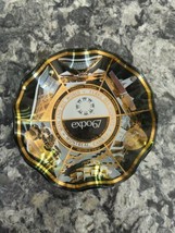 Expo 67 Montreal Canada Art Glass Ashtray Trinket Dresser Ruffled Dish S... - £14.01 GBP